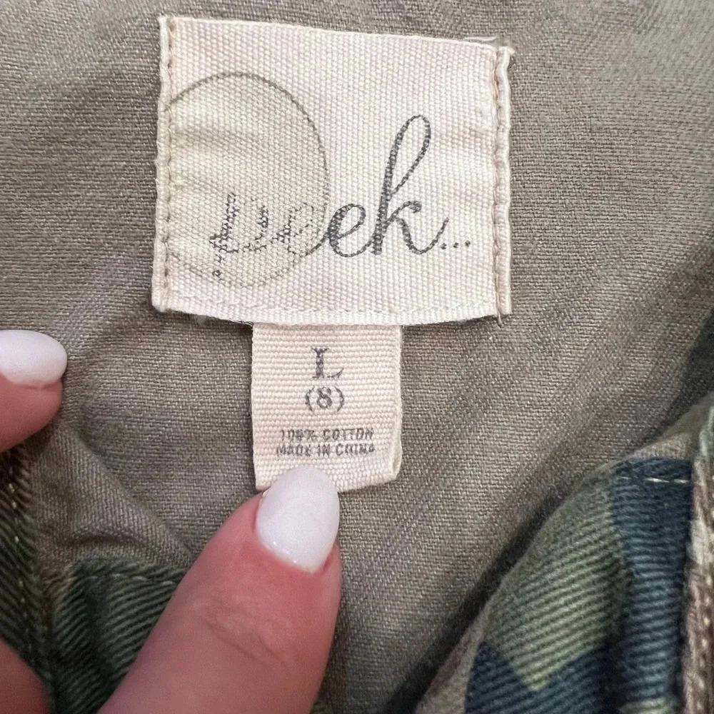 Peek Girl’s Camouflage Button Down Shirt Embroidered Bird Heart - Picture 6 of 10